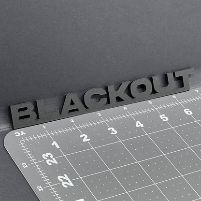 1PC BLACKOUT Emblem – 3D Multicolor Acrylic Car Badge Decal for Car Truck SUV