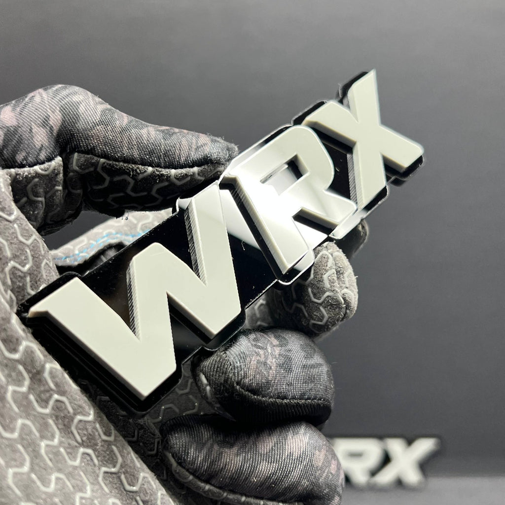 2PCS WRX Emblems – Custom 3D Acrylic Multicolor Fender & Trunk Badges