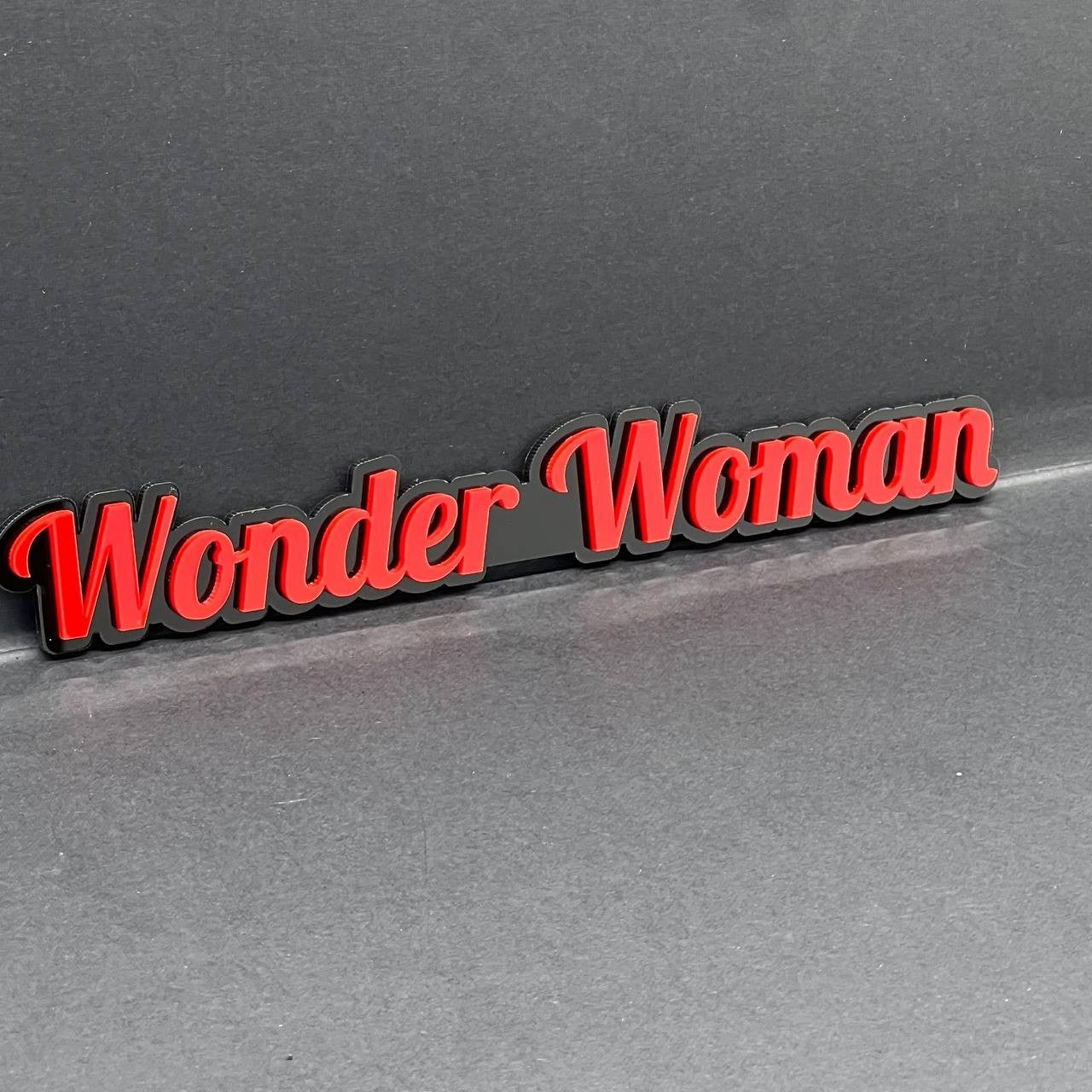 Wonder Woman 3D Emblem – Custom Acrylic Car, Truck & SUV Badge 1pcs