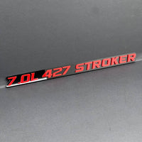 2pcs 7.0L 427 STROKER Emblems Multicolor  – Side Fender Badges for Muscle Cars