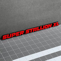 1PC SUPER STALLION XL Emblem – Custom 3D Multicolor Acrylic Car Badge