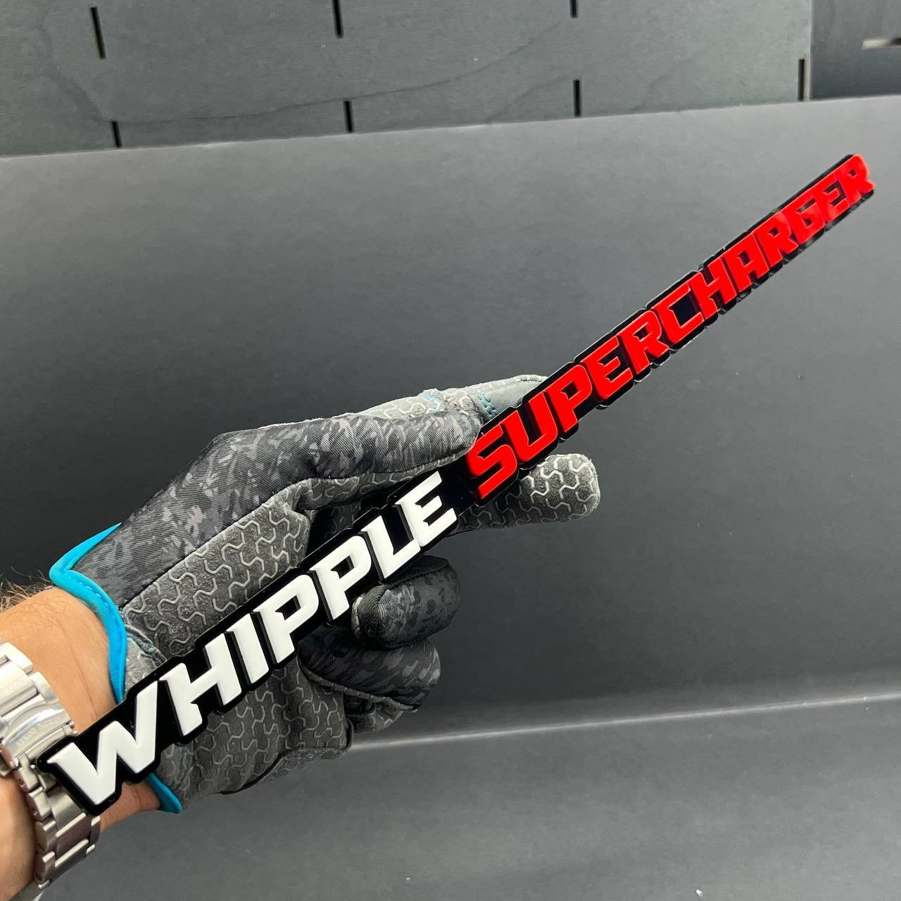 1PC WHIPPLE SUPERCHARGER Emblem – 3D Multicolor Acrylic Car Fender Badge Decal