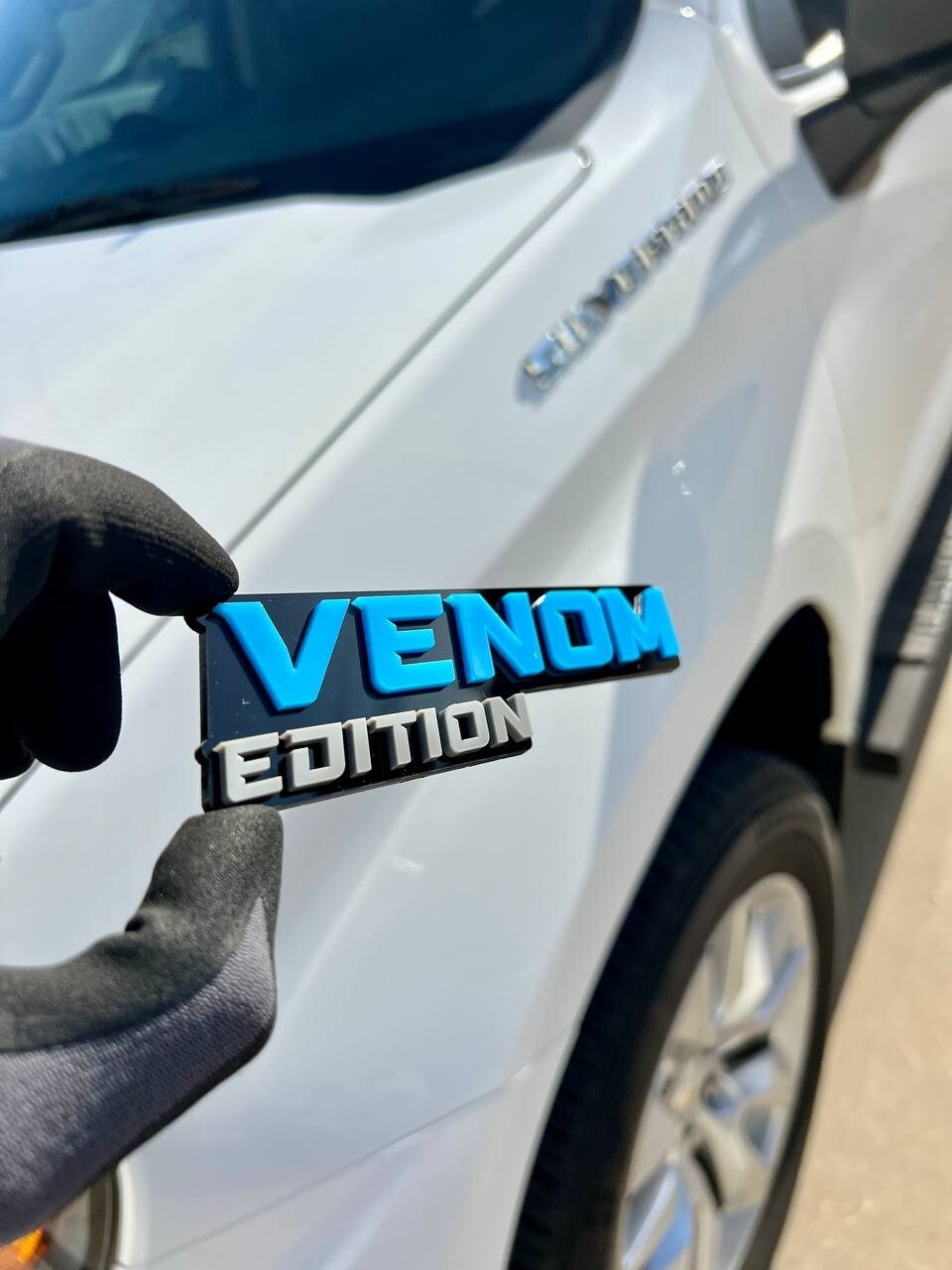 1pcs Venom Edition Emblem Car Badges Badass 3D Sticker Decal Multicolor
