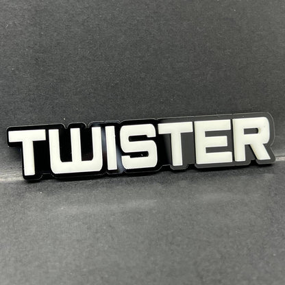 1x TWISTER 3D Acrylic Emblem – Custom Multicolor Car, Truck & SUV Exterior Badge