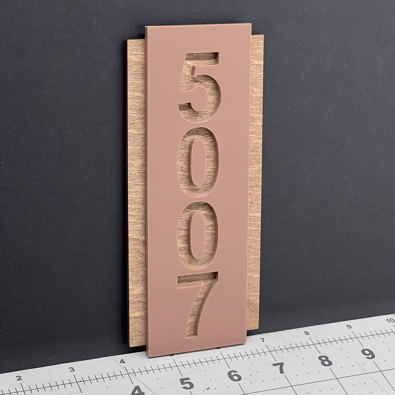 Hotel Room Number Sign – Wood & Acrylic Apartment Door Signage Custom