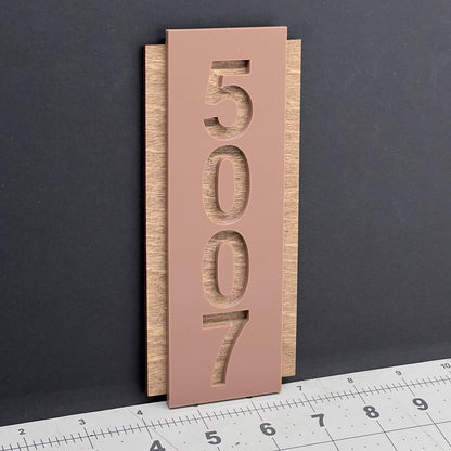 Hotel Room Number Sign – Wood & Acrylic Apartment Door Signage Custom