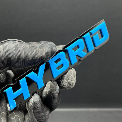 1PC HYBRID Emblem – 3D Multicolor Acrylic Car & Truck Fender Badge Decal