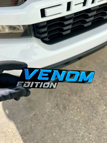 1pcs Venom Edition Emblem Car Badges Badass 3D Sticker Decal Multicolor
