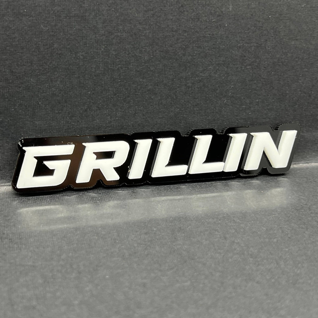 1PC GRILLIN Badge – 3D Multicolor Acrylic Car Truck SUV Fender & Tailgate Emblem
