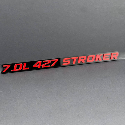 2pcs 7.0L 427 STROKER Emblems Multicolor  – Side Fender Badges for Muscle Cars