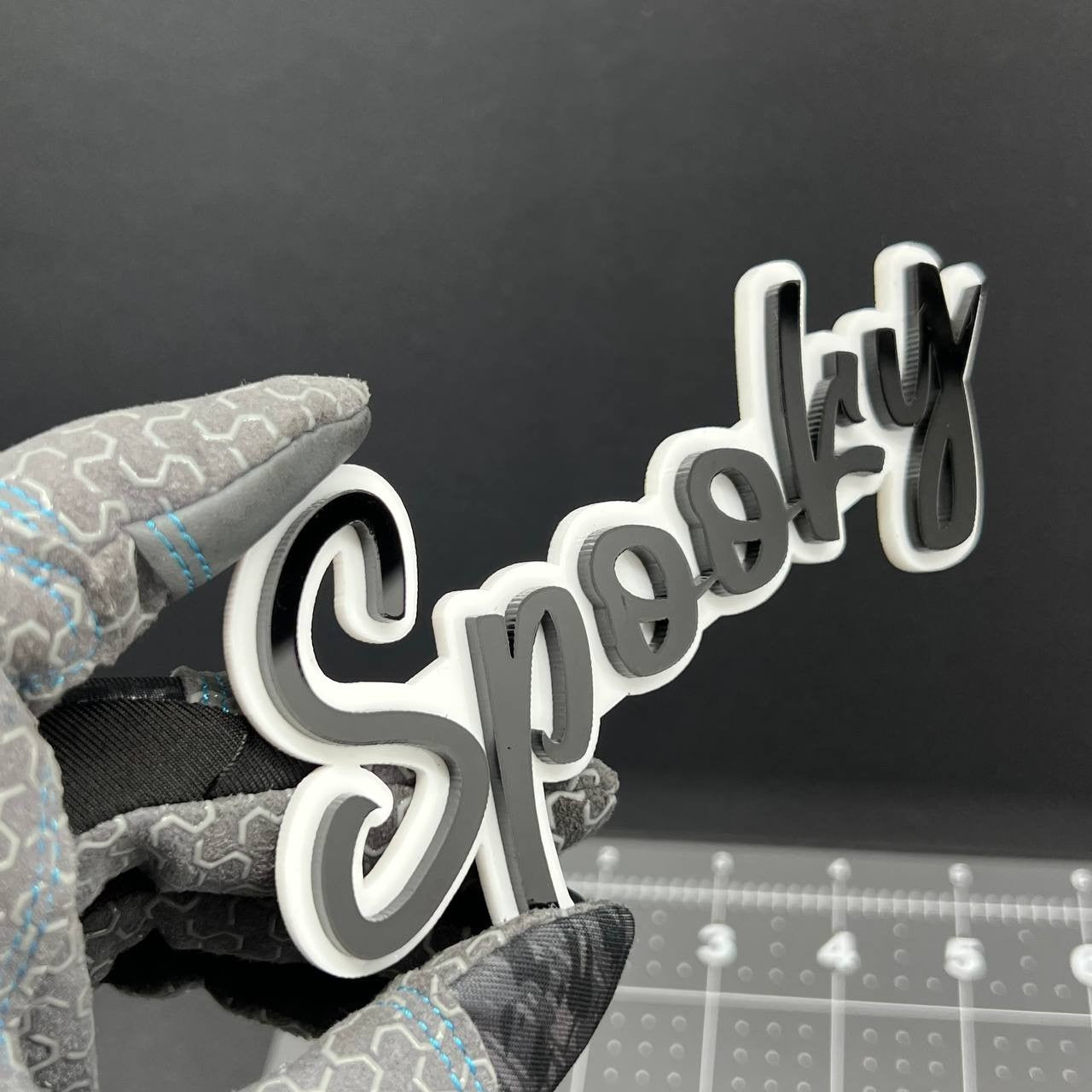 1PC Spooky Emblem – 3D Acrylic Tailgate Badge Decal for Car, Truck, SUV