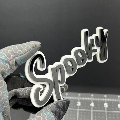 1PC Spooky Emblem – 3D Acrylic Tailgate Badge Decal for Car, Truck, SUV