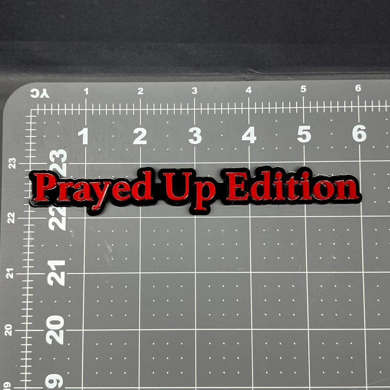 1x Prayed Up Edition Emblem 3D Multicolor Acrylic Car Badge Fender & Trunk Decal