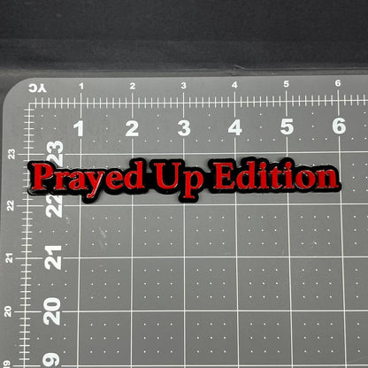 1x Prayed Up Edition Emblem 3D Multicolor Acrylic Car Badge Fender & Trunk Decal