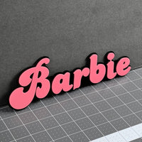 1pc BARBIE Multicolor 3D Acrylic Emblem – Custom Badge for Cars, SUVs & Trucks