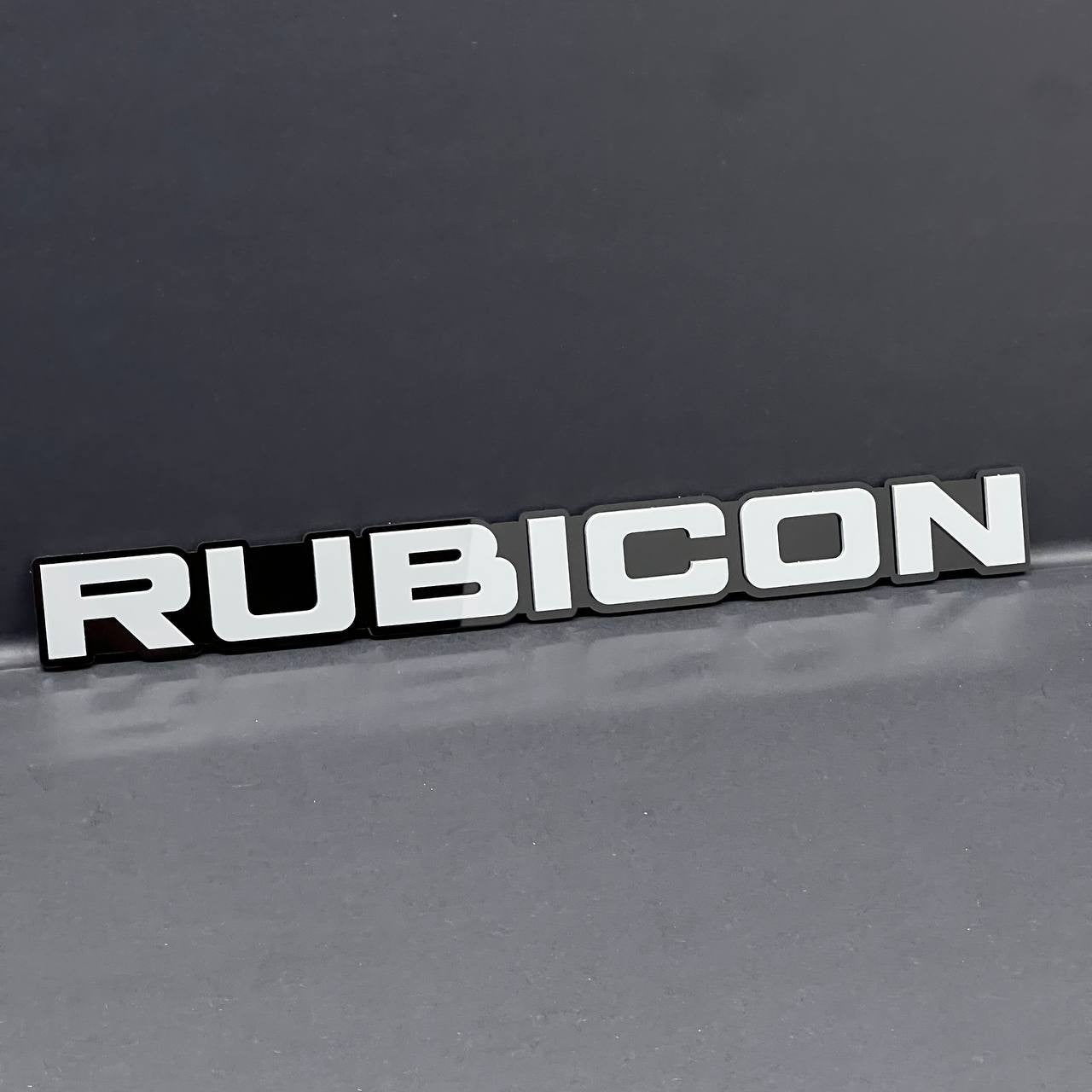RUBICON EMBLEMS QTY 2 FENDER EXTERIOR RUBICON BADGE PAIR 3D EMBLEMS