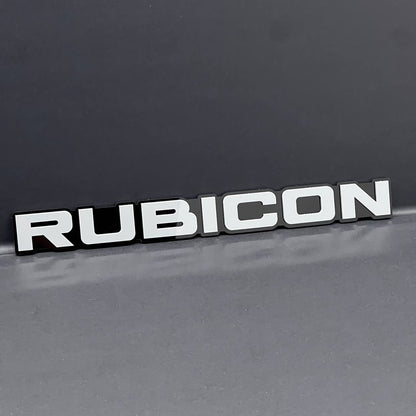 RUBICON EMBLEMS QTY 2 FENDER EXTERIOR RUBICON BADGE PAIR 3D EMBLEMS
