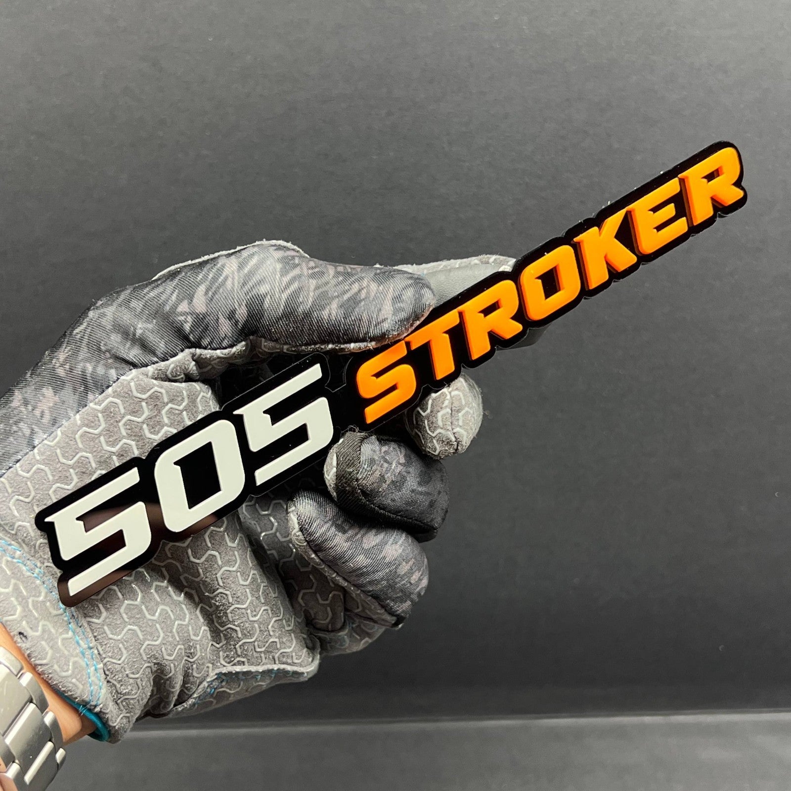 1PC 505 STROKER Emblem – Durable 3D Acrylic Multicolor Engine Car Badge