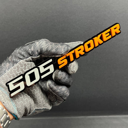 1PC 505 STROKER Emblem – Durable 3D Acrylic Multicolor Engine Car Badge