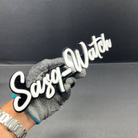 1PCS SASQ-WATCH Emblem – Custom 3D Multicolor Acrylic Car Exterior Badge