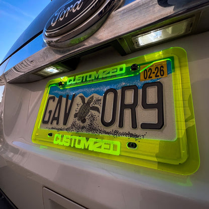 CUSTOM PERSONALIZED License Plate Frame MULTI COLOR