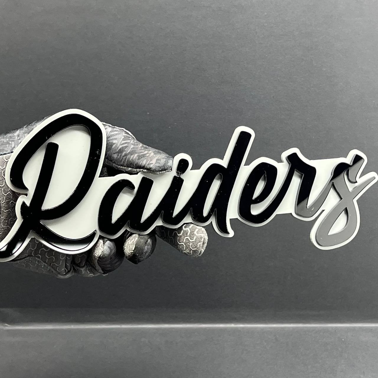 1PC Raiders Emblem – 3D Multicolor Acrylic Car Fender & Tailgate Badge