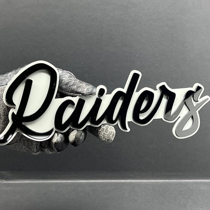 1PC Raiders Emblem – 3D Multicolor Acrylic Car Fender & Tailgate Badge