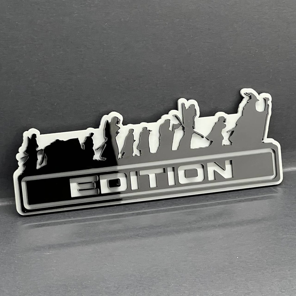 1PCS LOTR Black Edition Emblem Car Badges Badass Sticker LOTR  Decal Multicolor