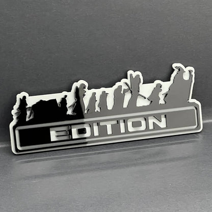 1PCS LOTR Black Edition Emblem Car Badges Badass Sticker LOTR  Decal Multicolor