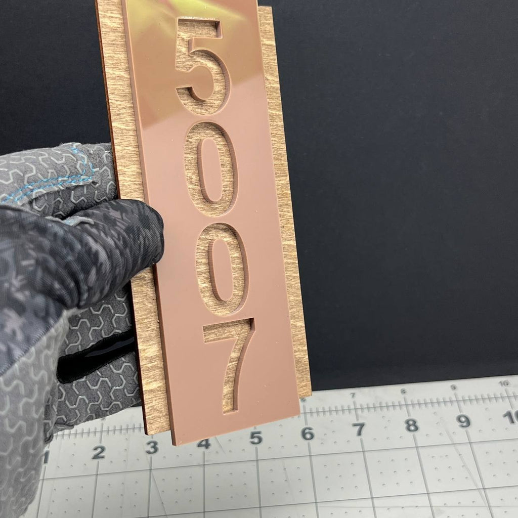 Hotel Room Number Sign – Wood & Acrylic Apartment Door Signage Custom