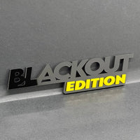 1PC BLACKOUT Edition Emblem – 3D Multicolor Acrylic Car Badge Decal