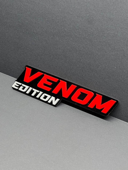1PCS Red Venom Edition Emblem Car Badges Badass 3D Sticker Decal Multicolor