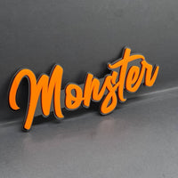 1pcs MONSTER 3D Emblem – Custom Fender or Tailgate Badge for Car, SUV, or Truck