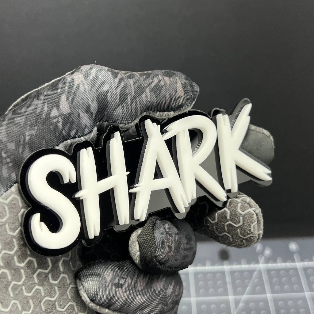 1PC Shark Emblem Badge – 3D Multicolor Car & Truck Fender Tailgate Decal