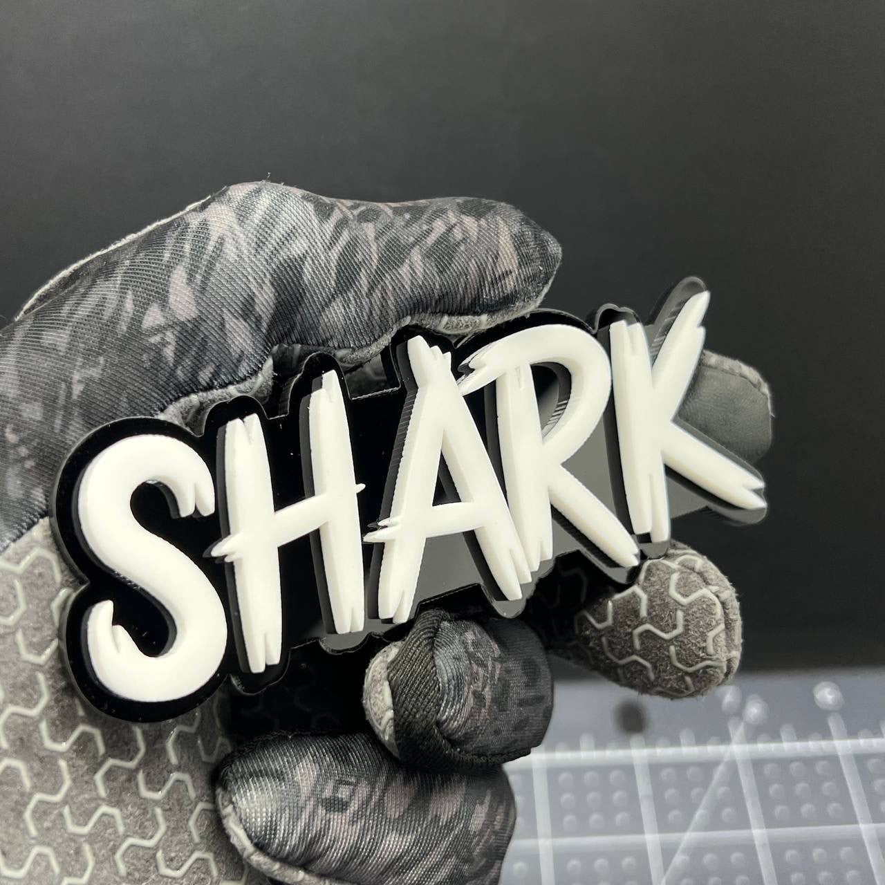 1PC Shark Emblem Badge – 3D Multicolor Car & Truck Fender Tailgate Decal
