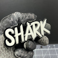 1PC Shark Emblem Badge – 3D Multicolor Car & Truck Fender Tailgate Decal