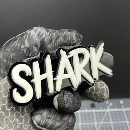 1PC Shark Emblem Badge – 3D Multicolor Car & Truck Fender Tailgate Decal