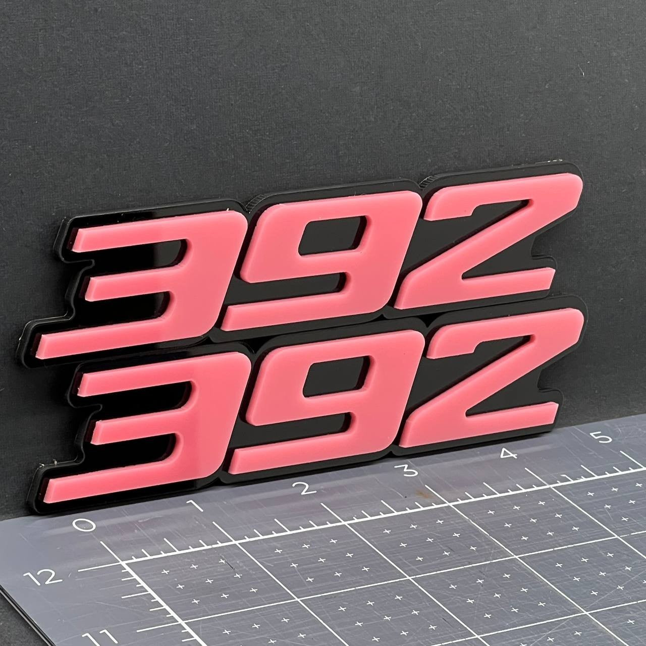 392 Emblem Badge – Custom Acrylic Multicolor Car Fender Tailgate Decal 2PC
