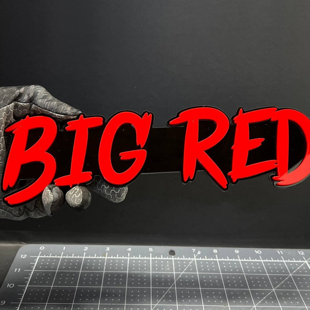 1pcs BIG RED 3D Emblem Badge Multicolor Acrylic Custom Car Fender Tailgate Decal