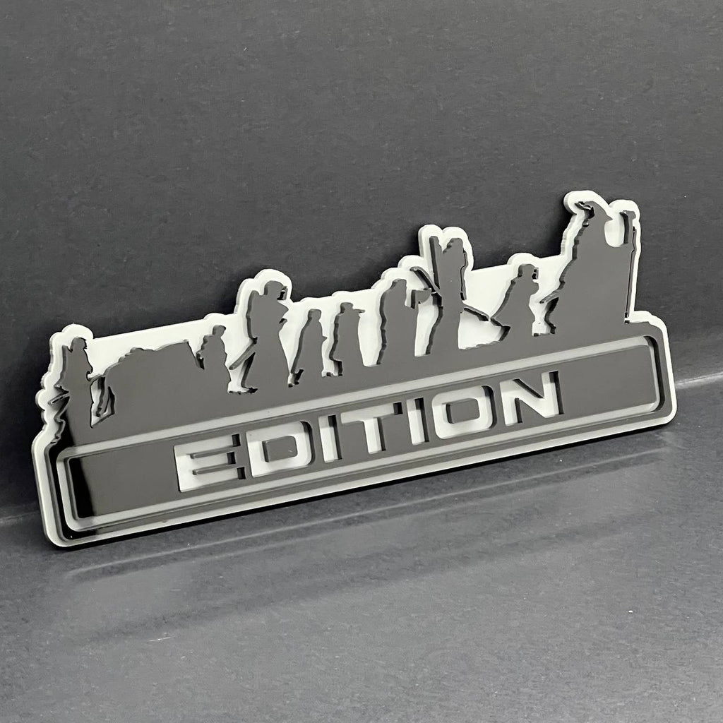 1PCS LOTR Black Edition Emblem Car Badges Badass Sticker LOTR  Decal Multicolor