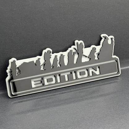 1PCS LOTR Black Edition Emblem Car Badges Badass Sticker LOTR  Decal Multicolor