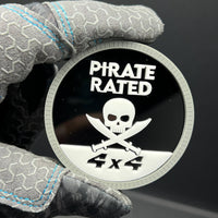 1pc PIRATE RATED 3D Emblem – Multicolor Acrylic Badge for Car Fender & Trunk