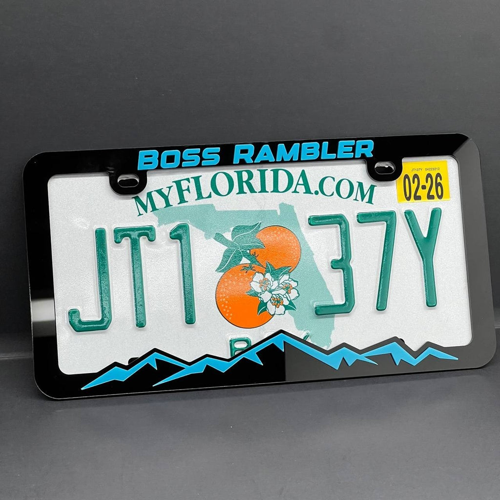 BOSS RAMBLER License Plate Frame Cover – Car Tag Frame for Truck SUV Car