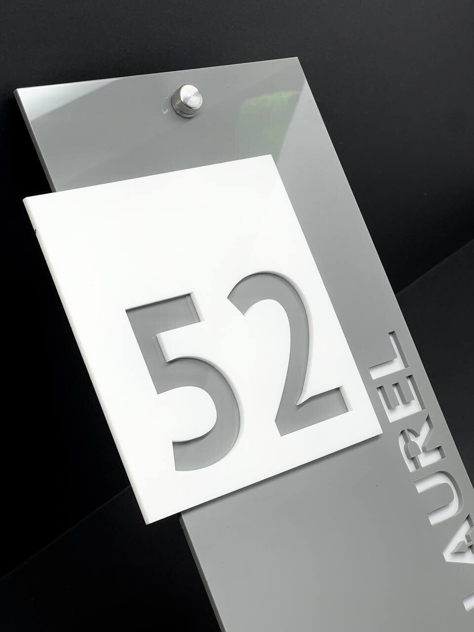 House Number Sign Personalized Modern Outdoor Address Plate Custom Home