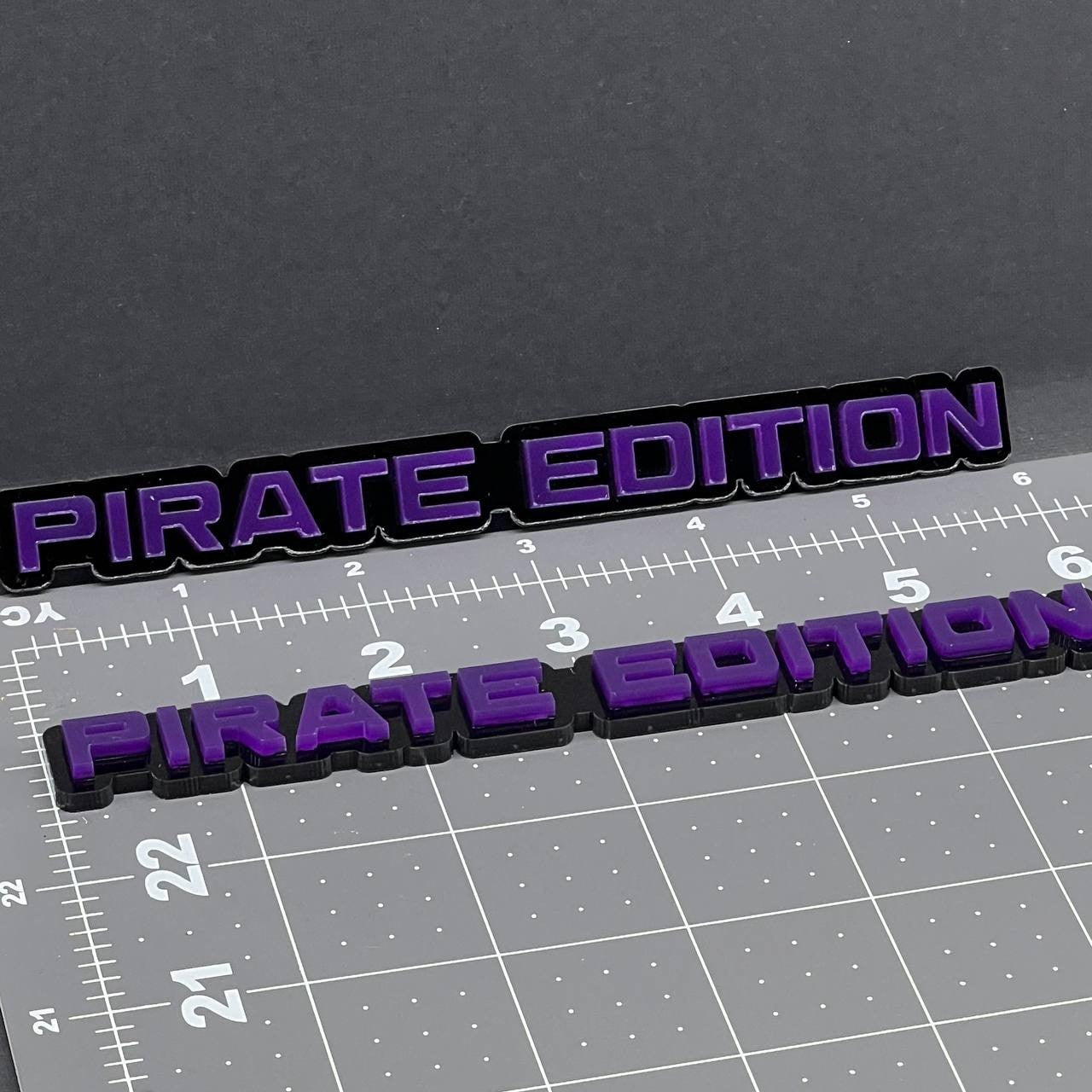 2PC PIRATE Edition Emblem – 3D Multicolor Acrylic Car Badge Decal