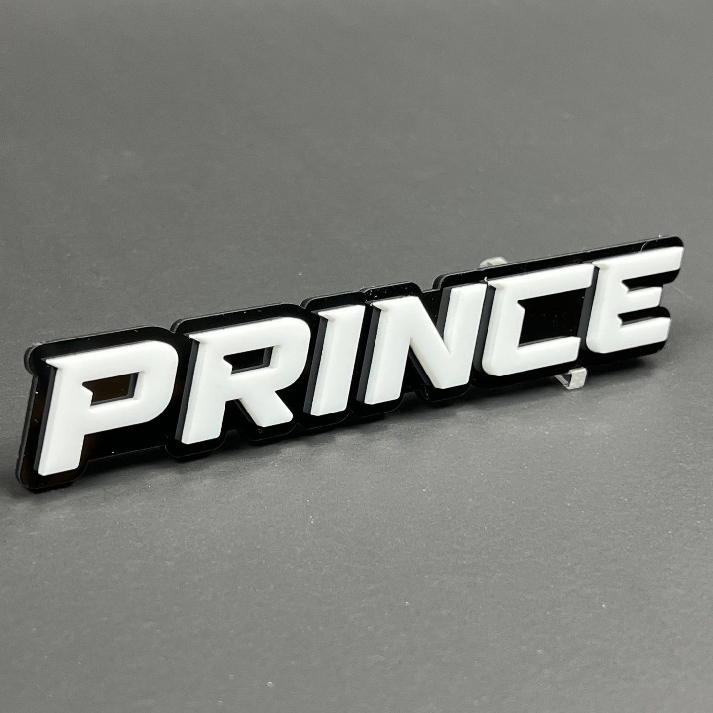 1PC PRINCE Badge – 3D Acrylic Car Truck Fender Tailgate Emblem Decal
