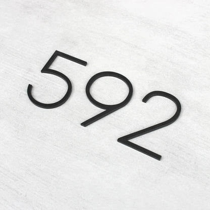 5 Inch Black Acrylic Numbers For House Address Outside Modern Acrylic Sign