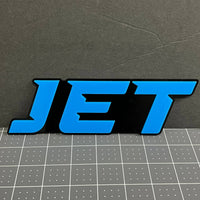 1PCS JET Emblem – Durable 3D Multicolor Acrylic Car Exterior Badge