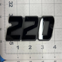 1PCS 220 Emblem – Custom 3D Multicolor Acrylic Car Exterior Badge
