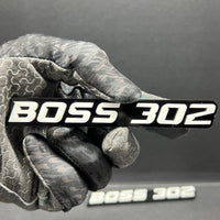 2PCS BOSS 302 Emblems – Custom 3D Multicolor Fender & Trunk Badges